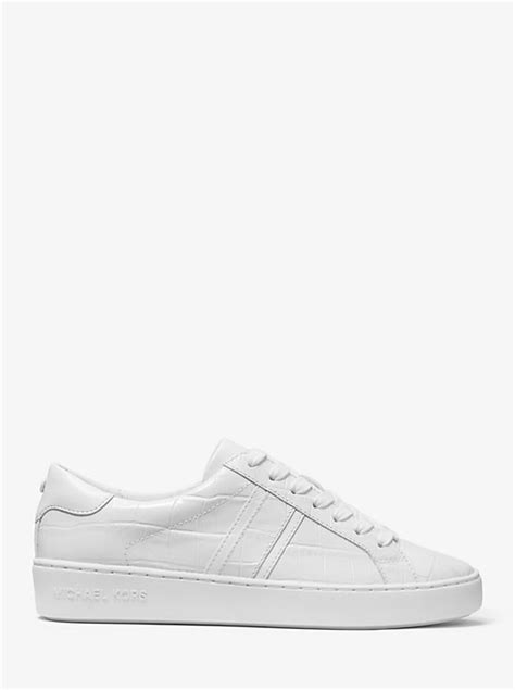 michael kors irving crocodile embossed leather sneaker|Michael kors Irving Crocodile Embossed Leather sneakers.